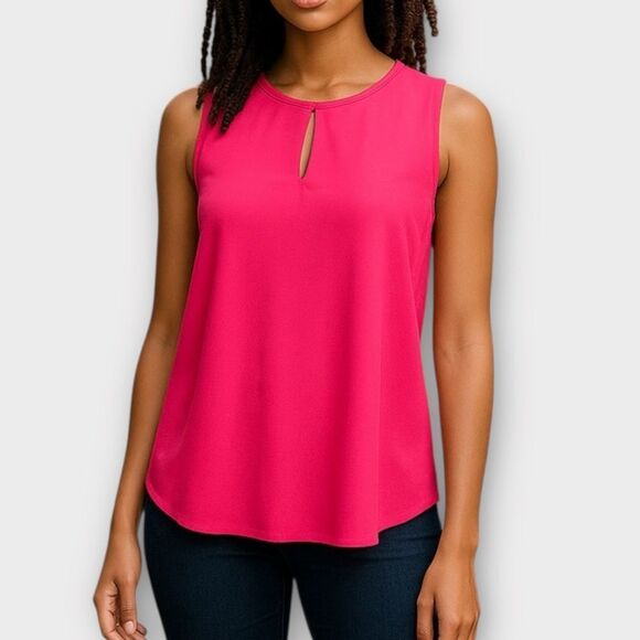 Violet + Claire sleeveless pink keyhole shell tank Size S - Picture 1 of 5